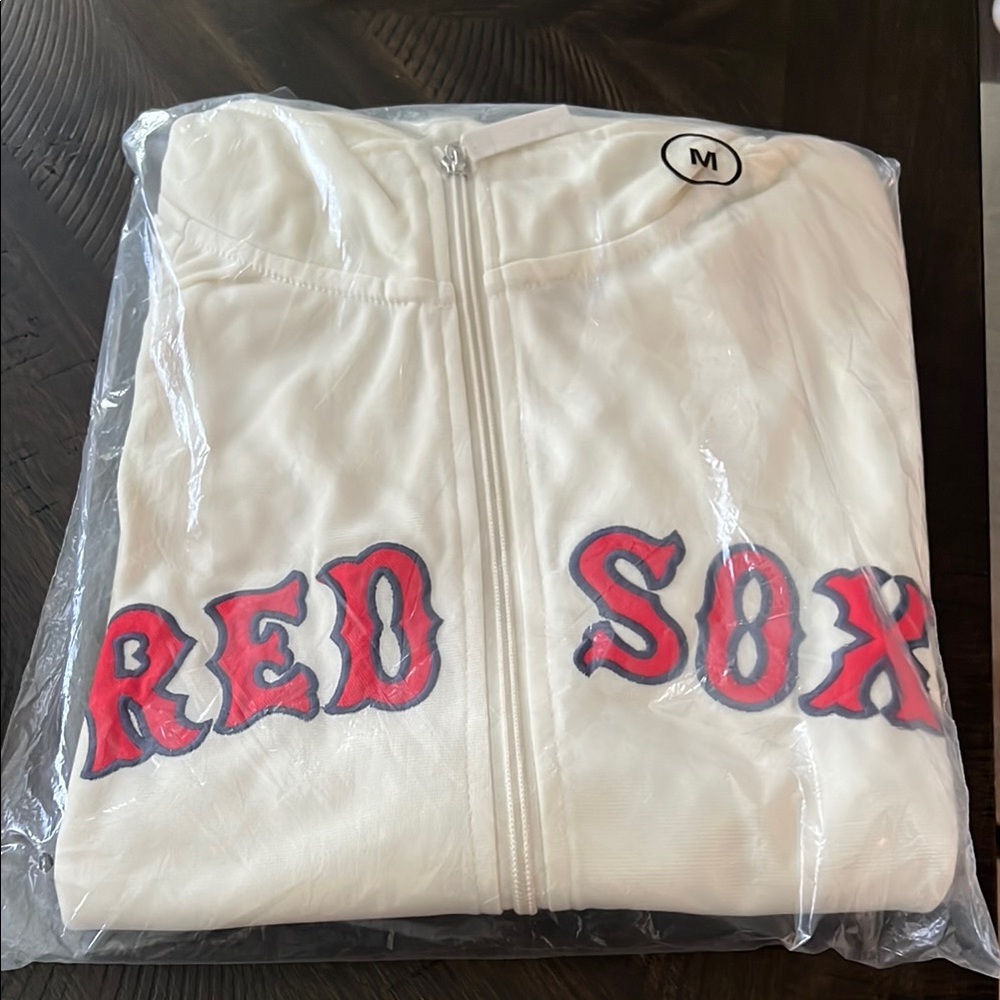 Red Sox White Zip up jacket